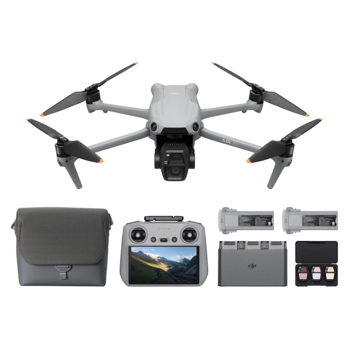 DJI Air 3S Fly More Combo (RC 2 Screen Remote Controller), 4K Drone