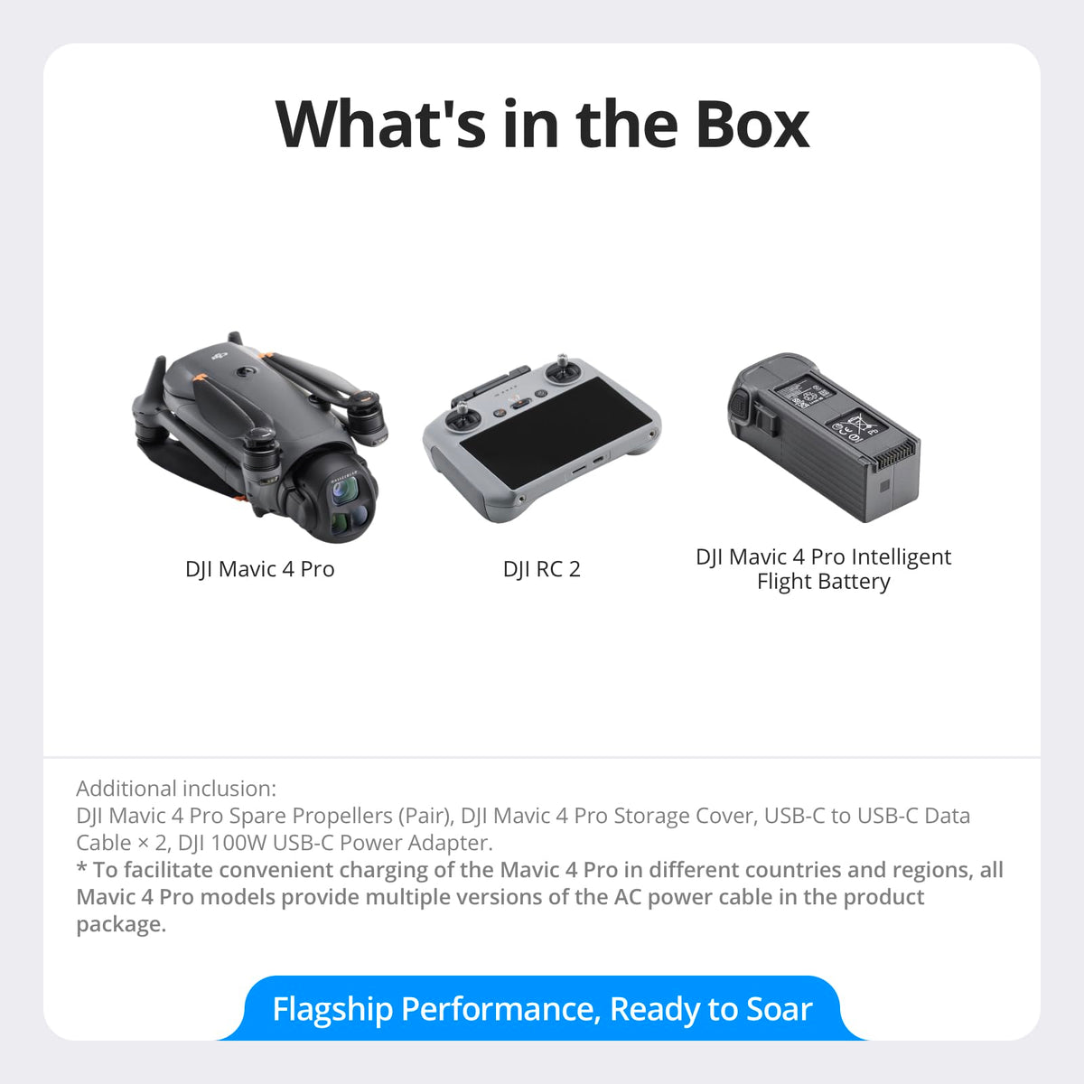 DJI Mavic 4 Pro Drone With DJI RC 2, Flagship Tri-Camera Drone