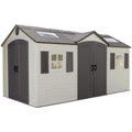 Lifetime 15×8 Ft Dual‑Entry Outdoor Storage