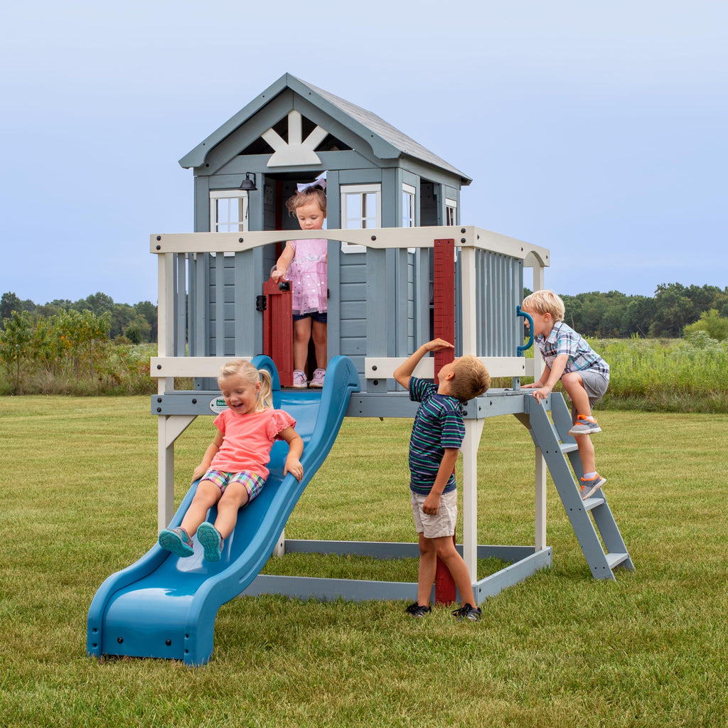 Backyard Discovery Beacon Heights Cedar Garden Playhouse | 1.8m Slide