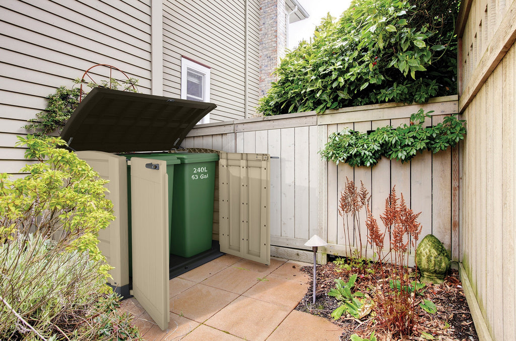 Keter Store It Arc Outdoor Garden Shed, 1200 Litres, Taupe/Beige